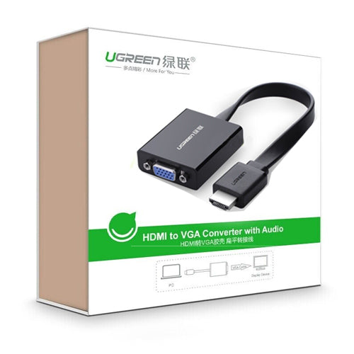 CABLE ADAPTER CABLE UGREEN HDMI MALE - VGA FEMALE BLACK MM102