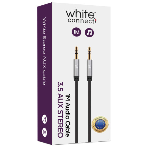 CÂBLE AUDIO JACK 3,5 MM WHITE CONNECT