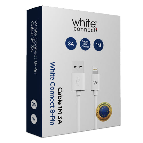 CÂBLE LIGHTNING  1M 3A WHITE CONNECT