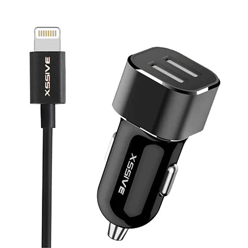 DUO CAR CHARGER 2.4A + LIGHTNING XSSIVE CABLE