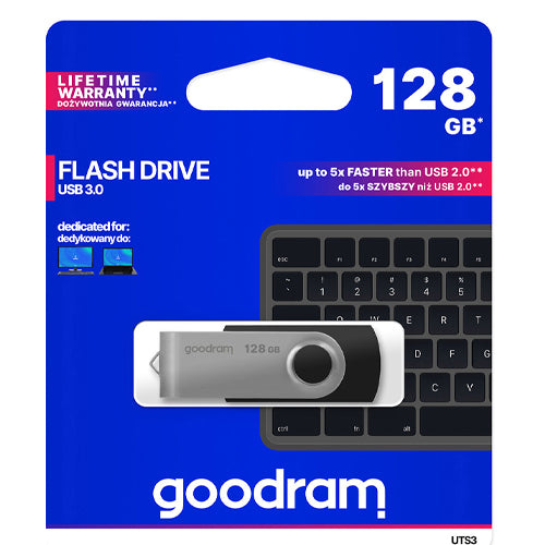 USB KEY 128 GB USB 3.2 GEN 1 UTS3 GOODRAM - BLACK