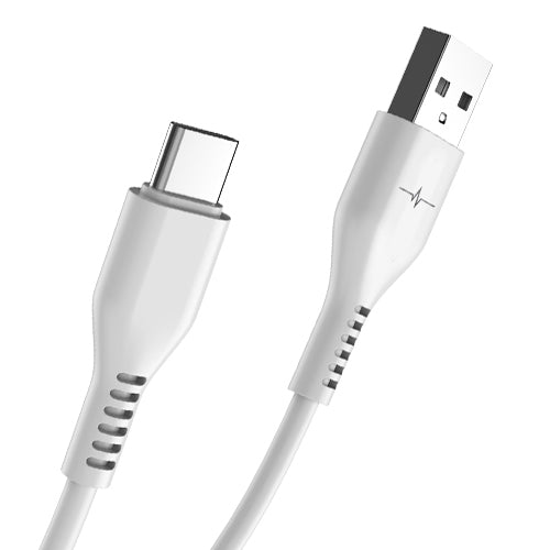 2.4A Fast Charge Type-C Data Cable - 1M White-WAVE