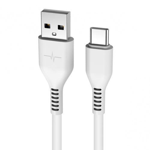 2.4A Fast Charge Type-C Data Cable - 1M White-WAVE
