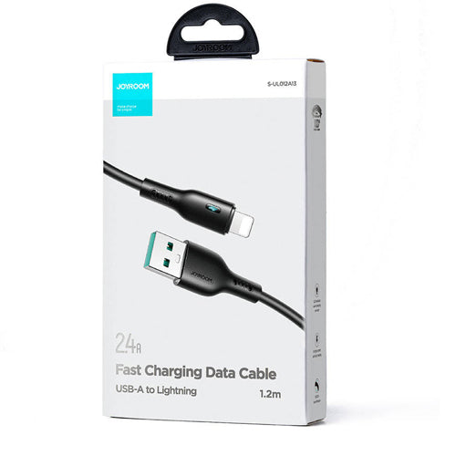 USB CABLE - LIGHTNING 2.4A 1.2M JOYROOM S-UL012A13 - BLACK