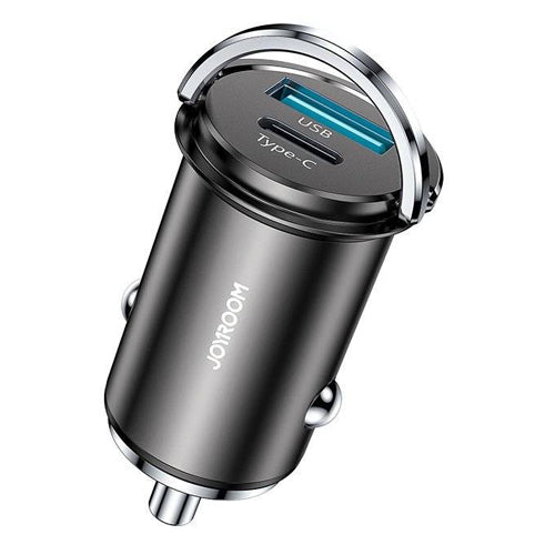 JOYROOM USB TYPE C / USB FAST CAR CHARGER 20 W 5 A POWER DELIVERY QUICK CHARGE 3.0 AFC SCP GRAY C-A45