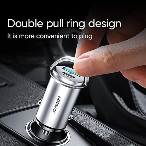 JOYROOM USB TYPE C / USB FAST CAR CHARGER 20 W 5 A POWER DELIVERY QUICK CHARGE 3.0 AFC SCP GRAY C-A45