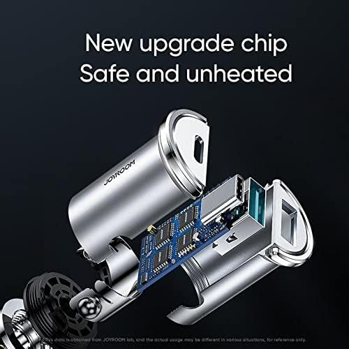 JOYROOM USB TYPE C / USB FAST CAR CHARGER 20 W 5 A POWER DELIVERY QUICK CHARGE 3.0 AFC SCP GRAY C-A45