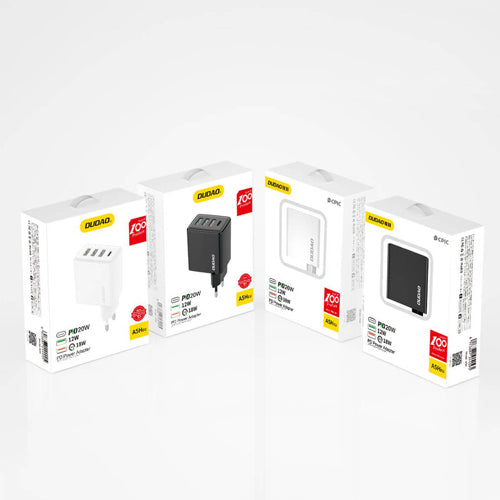 CHARGEUR RAPIDE DUDAO 3X USB / 1X USB TYPE C 20W, PD, QC 3.0 BLANC A5H