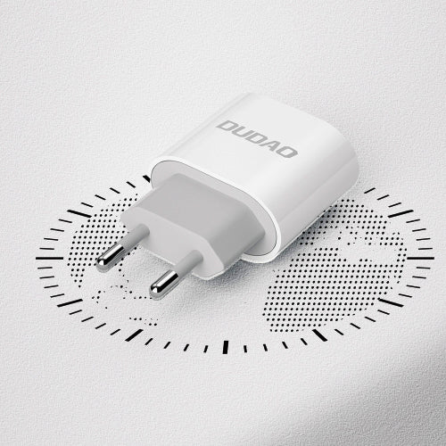 DUDAO CHARGEUR RAPIDE USB-C POWER DELIVERY 20W BLANC + CÂBLE USB-C - LIGHTNING 1M A8SEU