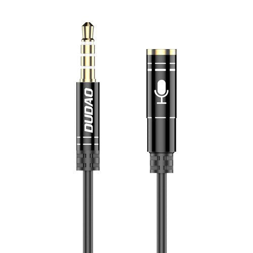 DUDAO 4-POLE 3.5 MM MINI JACK AUX 1M CABLE SILVER