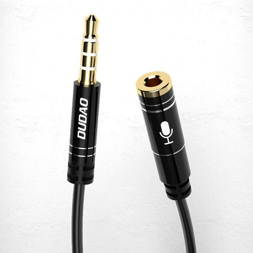 DUDAO 4-POLE 3.5 MM MINI JACK AUX 1M CABLE SILVER