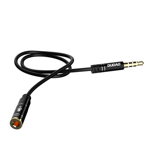 DUDAO 4-POLE 3.5 MM MINI JACK AUX 1M CABLE SILVER