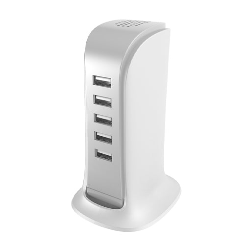 DUDAO 5X USB CHARGER WITH DUDAO CABLE;INTEGRATED EU POWER SUPPLY WHITE A5EU