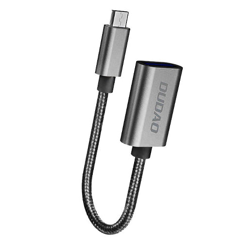 DUDAO ADAPTATEUR ADAPTATEUR CÂBLE OTG DE USB 2.0 À MICRO USB GRIS L15M
