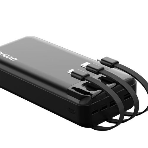 DUDAO DUDAO WITH 3 INTEGRATED CABLES 20000MAH USB TYPE C + MICRO USB + LIGHTNING BLACK DUDAO K6PRO +