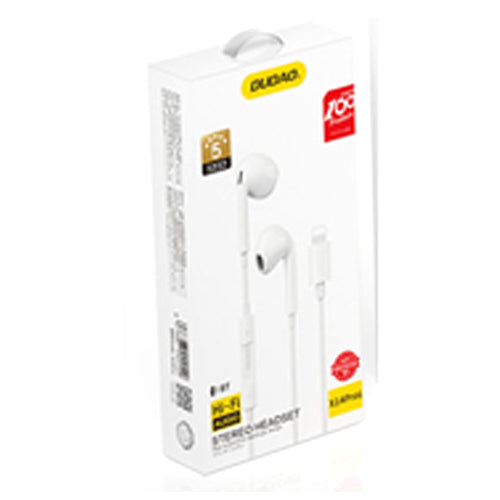 DUDAO X14PROL-W1 IN-EAR HEADPHONES WITH LIGHTNING CONNECTOR WHITE