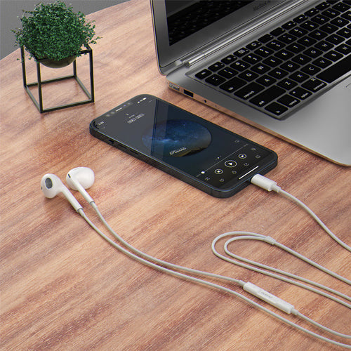 DUDAO X14PROL-W1 IN-EAR HEADPHONES WITH LIGHTNING CONNECTOR WHITE