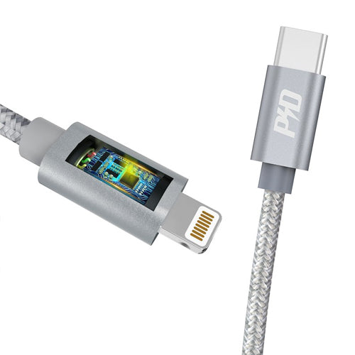 DUDAO USB TYPE C - LIGHTNING POWER DELIVERY 45W 1M CABLE GRAY L5PRO GREY