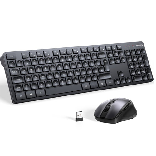 ENSEMBLE SOURIS ET CLAVIER SANS FIL UGREEN MK006 2.4GHZ - NOIR