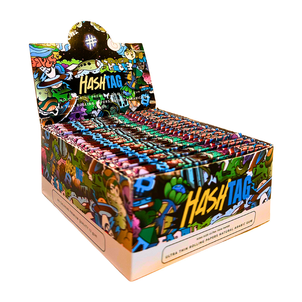 Hash Tag – Feuilles à rouler King Size Chanvre avec Filtres 108×44 mm