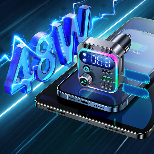 JOYROOM FM TRANSMITTER / CAR CHARGER 48W PPS/PD/QC3.0 BLACK JR-CL16