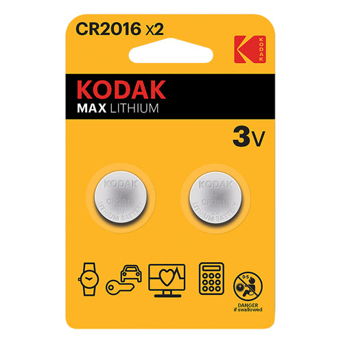 KODAK MAX LITHIUM CR2016 BLIST 2