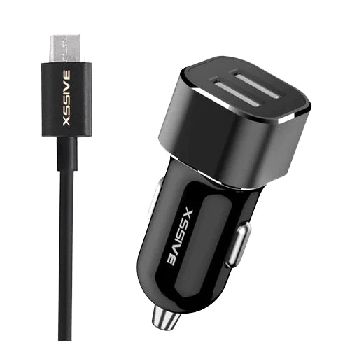 CHARGEUR VOITURE DUO 2,4A + CÂBLE MICRO USB XSSIVE