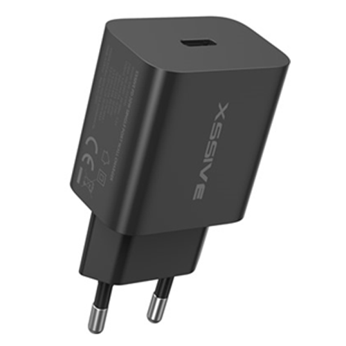 20W TYPE-C XSSIVE BLACK FAST CHARGER