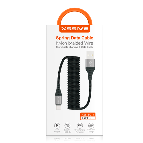 XSSIVE SPRING STRETCHABLE CABLE TYPE-C 1.5M