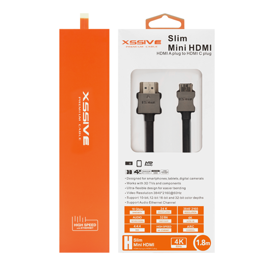 MINI HDMI 4K CABLE 1.8M XSSIVE