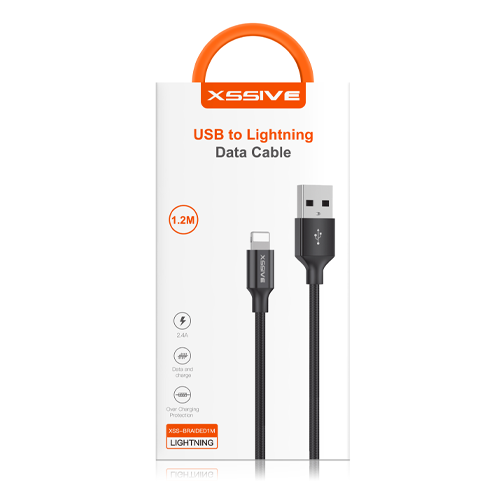 LIGHTNING BRAIDED CABLE 1.2M XSSIVE