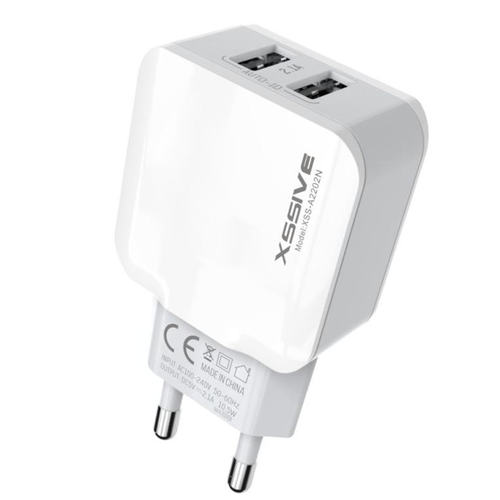XSSIVE DOUBLE USB 12W / 2.4A QUICK CHARGER + MICRO USB CABLE