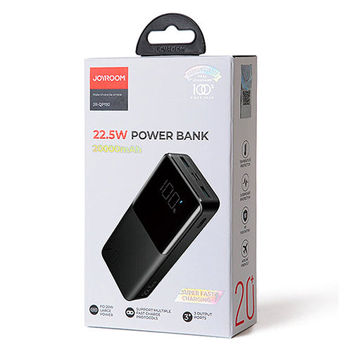 EXTERNAL BATTERY JOYROOM 20000mAh 22.5W PD QC3.0 AFC BLACK JR-QP192
