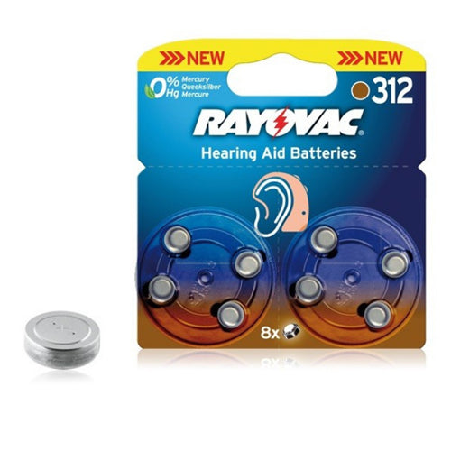 ACOUSTIC BATTERY ZA 312 - BLISTER
 OF 8 BATTERIES