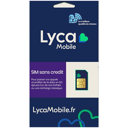 LYCAMOBILE SIM CARD WITHOUT CREDIT