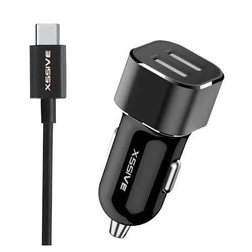 DUO CAR CHARGER 2.4A + TYPE-C CABLE XSSIVE