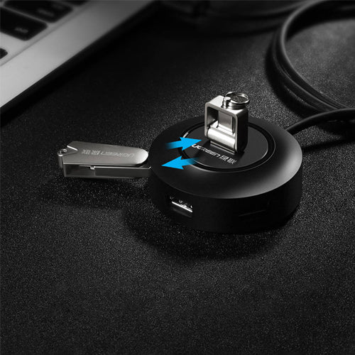 UGREEN HUB 4IN1 USB-A - 4XUSB-A 2.0 480MB/S 1M BLACK CR106