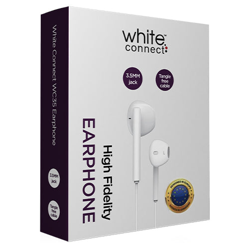 ECOUTEURS FILAIRE WC35 AVEC PRISE JACK DE 3.5MM WHITE CONNECT