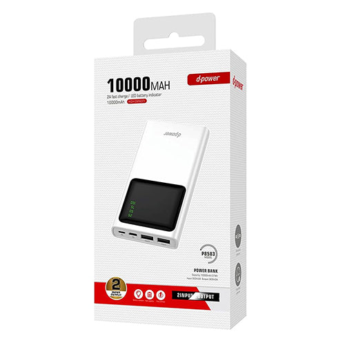 D-power Power Bank 10000 Mah Avec Ecran P8583