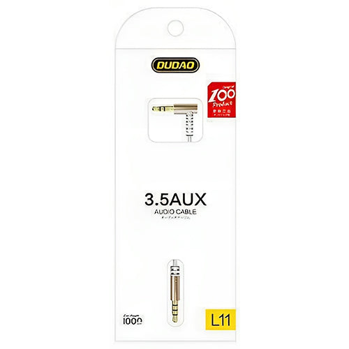 DUDAO CÂBLE COUDÉ AUX CÂBLE MINI JACK 3,5 MM 1M BLANC L11 BLANC