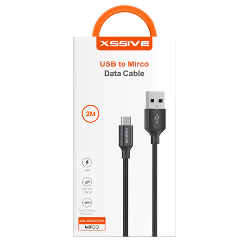 CÂBLE TRESSÉ MICRO USB 2M XSSIVE