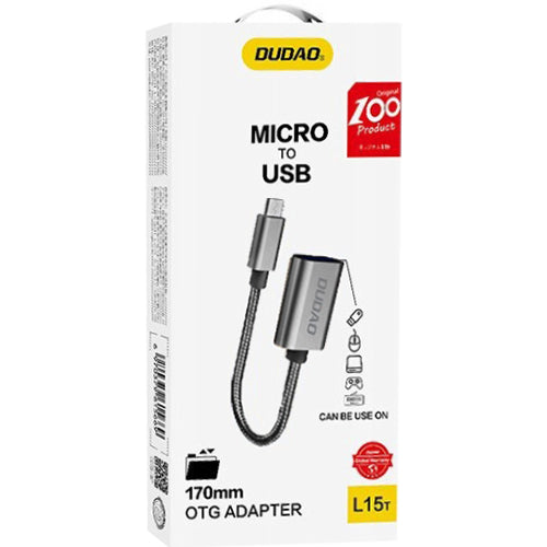 DUDAO ADAPTATEUR ADAPTATEUR CÂBLE OTG DE USB 2.0 À MICRO USB GRIS L15M