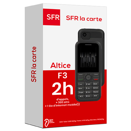 PACK SFR F3 AVEC CARTE SIM 10€ DE CREDIT INCLUS