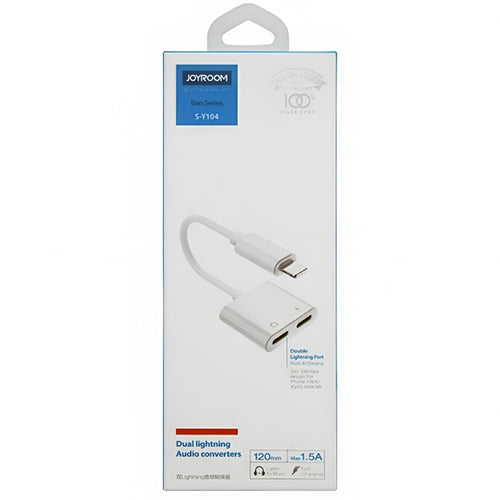JOYROOM LIGHTNING ADAPTER / MINI JACK 3.5 MM WHITE S-Y104