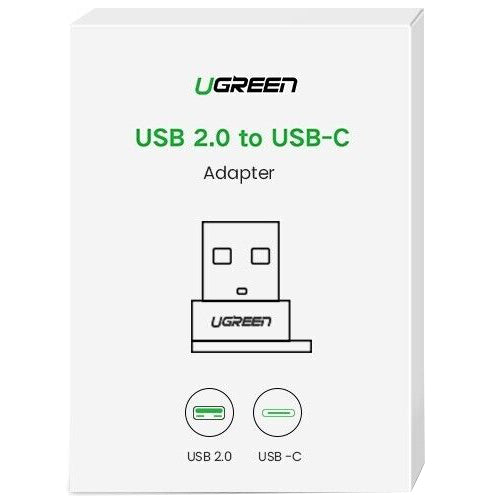 USB C FEMALE - USB MALE ADAPTER UGREEN US280 - BLACK