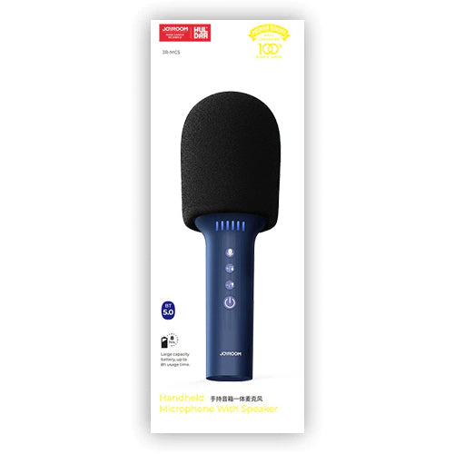 JOYROOM WIRELESS KARAOKE MICROPHONE WITH BLUETOOTH 5.0 SPEAKER 1200MAH BLUE JR-MC5BLUE