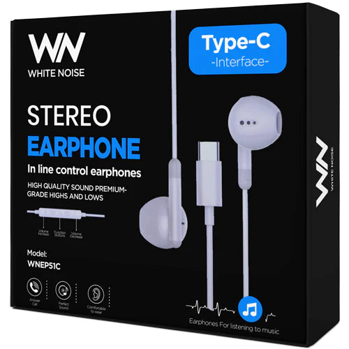 WIRED E951 TYPE C WHITE NOISE EARPHONES