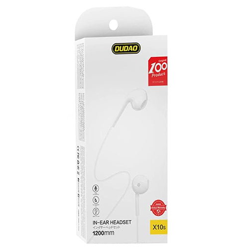 DUDAO IN-EAR WIRED MINI JACK 3.5MM WHITE X10S WHITE