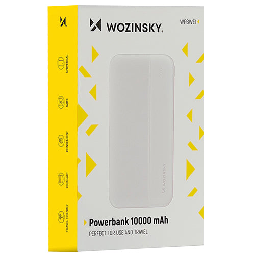 POWERBANK WOZINSKY LI-PO 10000MAH 2 X USB BLANC WPBWE1