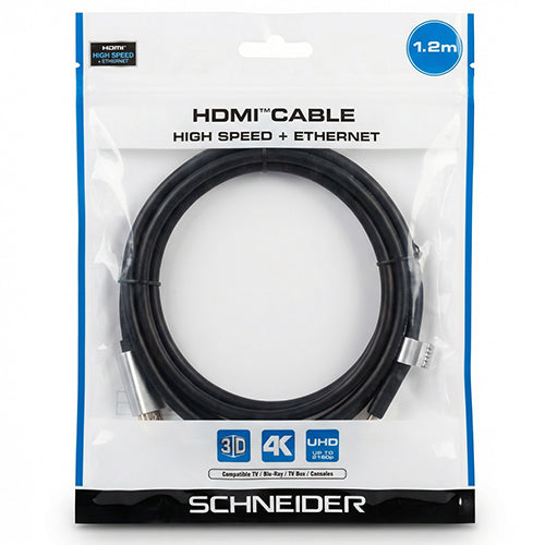 SCHNEIDER BLACK HDMI CABLE 1.20M - IT RANGE